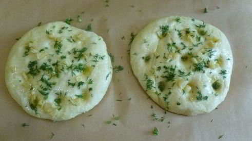 фокачча с чесноком