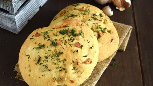 фокачча с чесноком