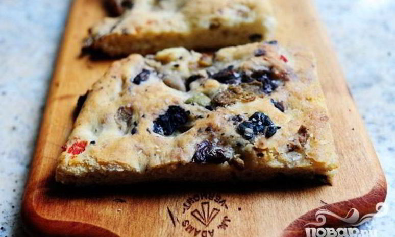 Рецепт фокаччи с маслинами