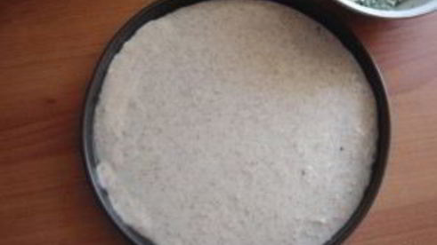 лепешка с отрубями, сыром и зеленью