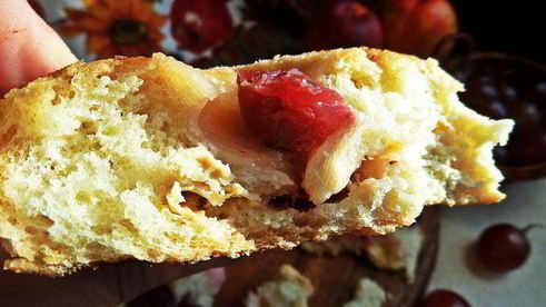 осенняя фокачча с виноградом и сыром