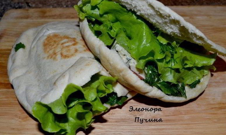 Рецепт перекуса с лепешками