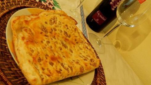 сырно-ореховая лепешка