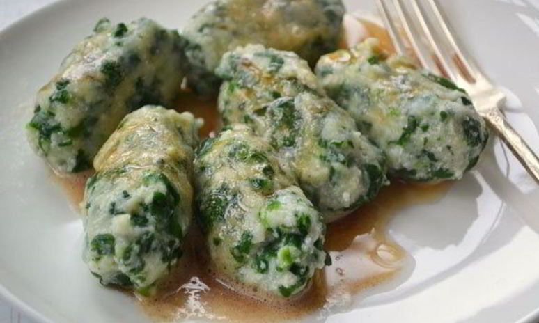 Рецепт творожных лепешек со шпинатом