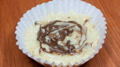 банановые маффины с нутеллой