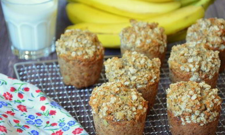 Рецепт банановых маффинов с овсяными хлопьями