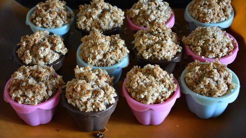 банановые маффины с овсяными хлопьями