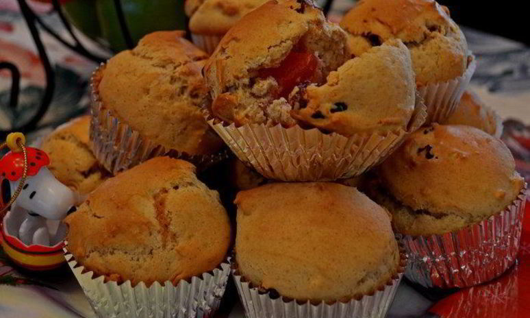 Рецепт клюквенно-мармеладных маффины