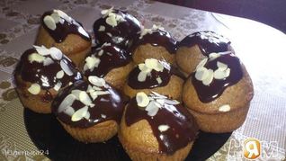 Кофейные маффины в шоколадной глазури