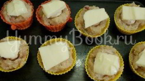 куриные маффины с шампиньонами и моцареллой