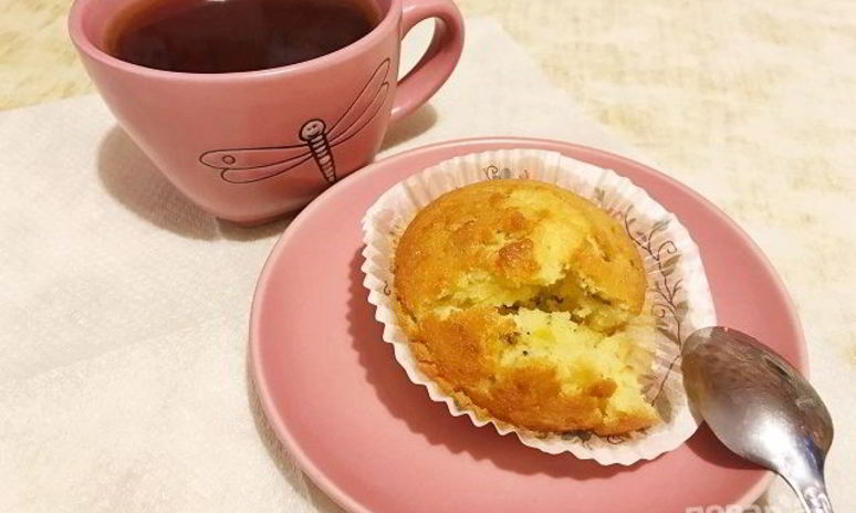 Рецепт лимонно-мятных маффины на сметане