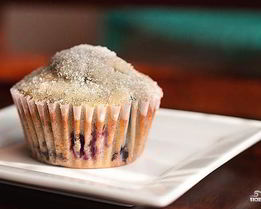 Лимонные маффины с черникой