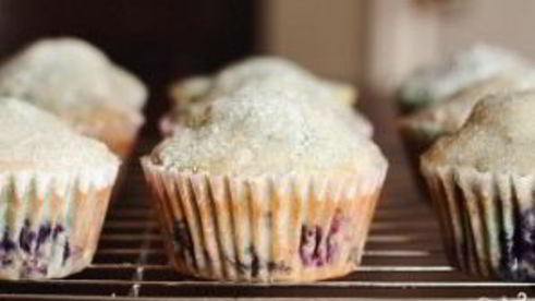 лимонные маффины с черникой