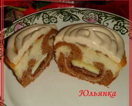 Маффины бисквитные с молочно-белым шоколадом