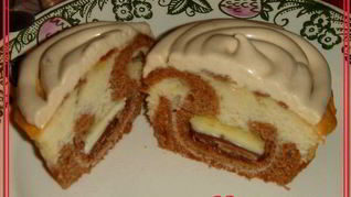 Маффины бисквитные с молочно-белым шоколадом