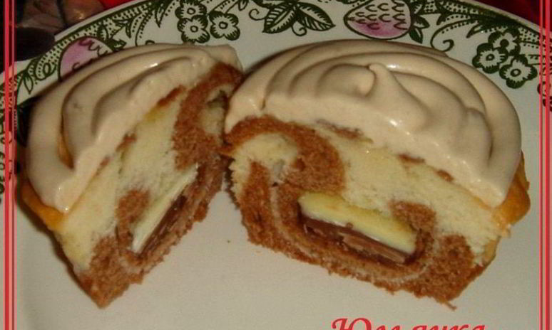 Рецепт маффинов бисквитных с молочно-белым шоколадом