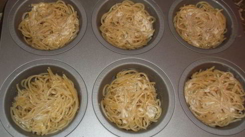 маффины из спагетти