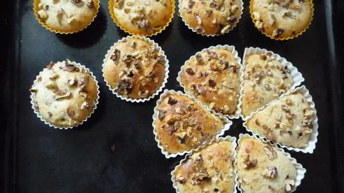 маффины кофейные с орешками