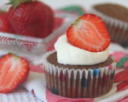 Маффины Мокко — двойной шоколад с клубникой