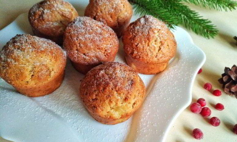 Рецепт маффинов с ананасами и грецкими орехами