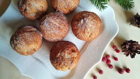 маффины с ананасами и грецкими орехами