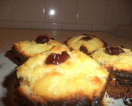 Маффины с белым шоколадом и творожной начинкой