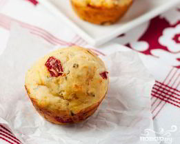 Маффины с болгарским перцем и сыром Чеддер