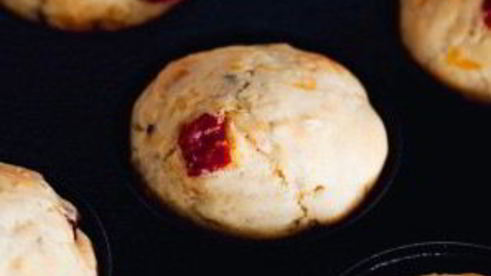 маффины с болгарским перцем и сыром чеддер