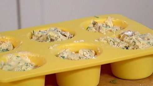 маффины с хрустящим беконом и луком