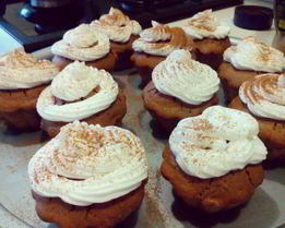 Маффины с корицей, изюмом и орехами