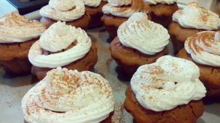 Маффины с корицей, изюмом и орехами