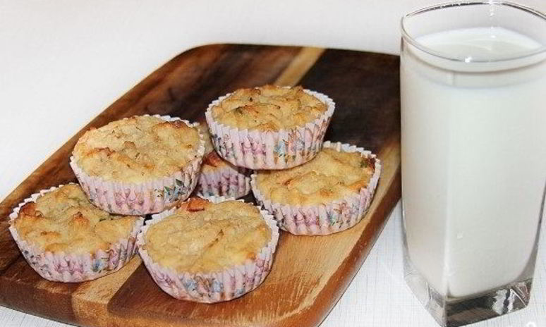 Рецепт маффинов творожных с бананом