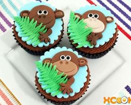 Новогодние маффины с обезьянами