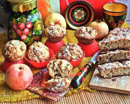 Овсяные маффины с арахисом и яблоками