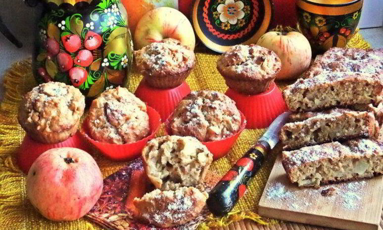 Рецепт овсяных маффинов с арахисом и яблоками
