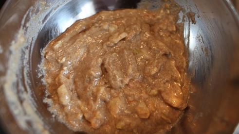 ржаные маффины с яблоком, кешью и кориандром