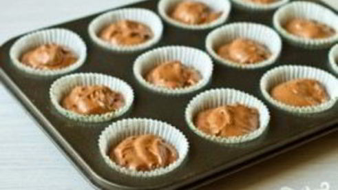 шоколадные маффины с шоколадной крошкой