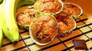 Творожно-банановые маффины