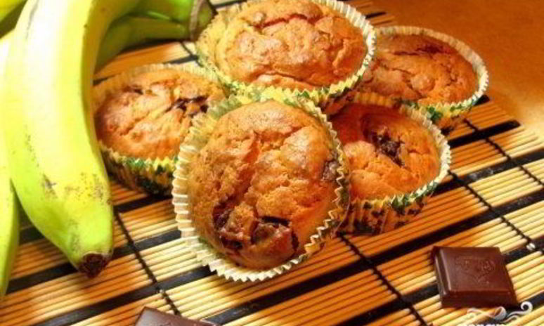 Рецепт творожно-банановых маффины