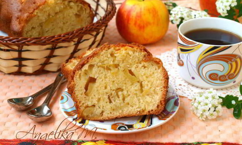 Рецепт манника на кефире с яблоками