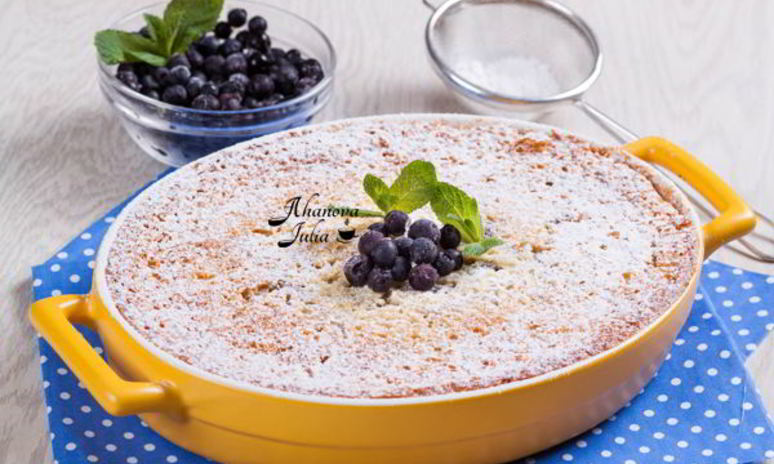 Рецепт манника с черной смородиной