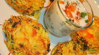 Диетические оладушки из кабачков