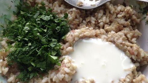 капустно-рисовые оладьи к завтраку