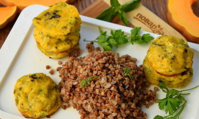 Рецепт оладий из кабачков с тыквой в духовке