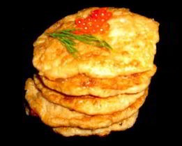 Оладьи оригинальные из лососевых молок