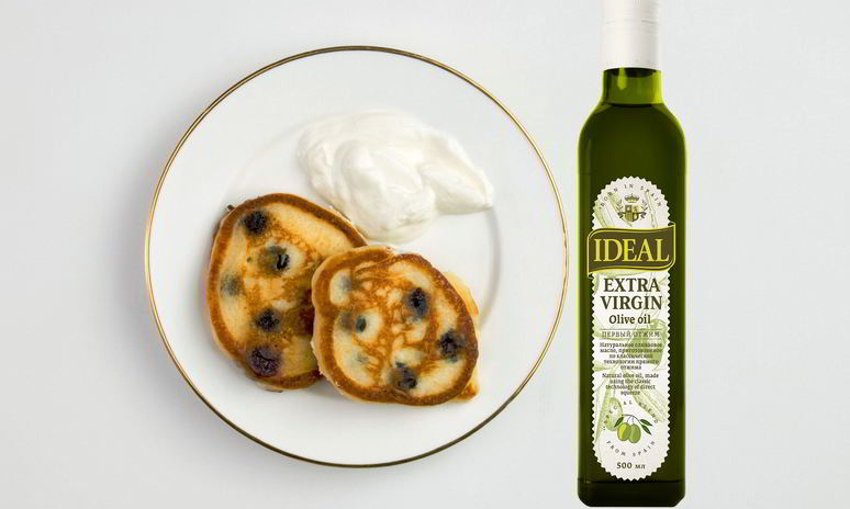 Рецепт оладий с голубикой