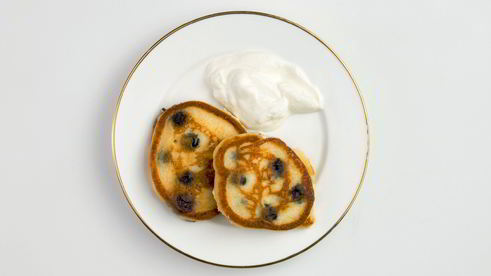 оладьи с голубикой