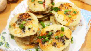 Оладьи с грибами