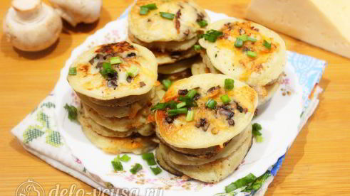 оладьи с грибами