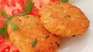 Овощные оладьи с миндалем